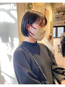 ディッセンバー 渋谷(December) ボブ/ミニボブ/黒髪/グレージュ/縮毛矯正/ナチュラルストレート