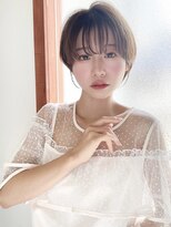 トゥルーズ 梅田店(TLUUS)&nbsp;TLUUS前髪パーマグレーベージュレイヤーロングアッシュカラー