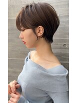 ロンドプロフィール 浦和(Lond profil) 大人可愛い20代30代40代黒髪前下がりショートボブ丸みショート◎