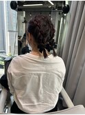 ヘアセット ヘアアレンジ 美髪 ブルーブラック