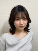 ミディアムレイヤー　髪質改善　博多美容室