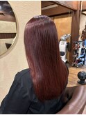 グレージュ切りっぱなしボブ前髪ありミニボブミルクティベージュ