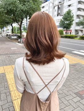 ビームズヘア 藤が丘店(Bee Ms HAIR) ゆるふわロングベージュカラーブリーチしない透明感カラー