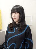 アプリコットオレンジ/くびれヘア/ウェーブショート［新潟］