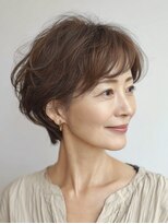 ハーツ(Heart's)&nbsp;大人ショート　白髪ぼかし　脱白髪染め　ハイライト40代50代60代