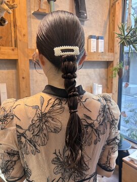 薬院　ブリーチカラー　レイヤーカット　パーマ