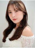 王道くびれ韓国ミディ×艶髪透明感カラー