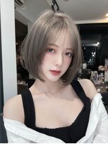 ロッソ 大橋店(Rosso) シルバーグレージュの軽やかボブ【大橋】