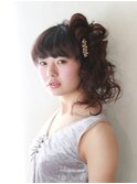大人可愛いふんわりサイドアレンジスタイル