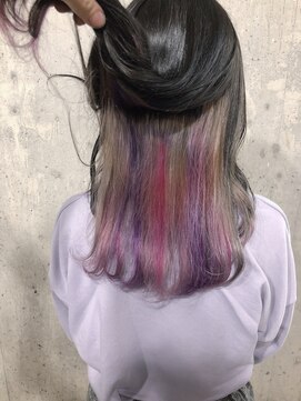 サロンドミルク 原宿(salon de MiLK) インナーアクセントカラーパープル＆ピンク＆ライトパープル