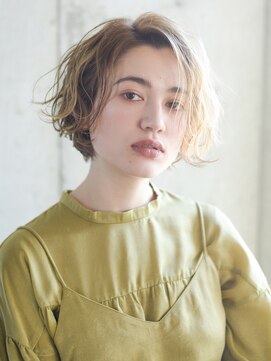 エムクランメイクス 原宿 表参道(m.clan MAKE'S) 毛先パーマ ことりベージュ マニッシュショート フレンチボブ