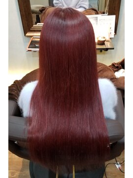 シェルビー 新宿(SHELBe) レッドブラウン×極上艶[新宿/髪質改善/白髪ぼかし/ヘッドスパ]