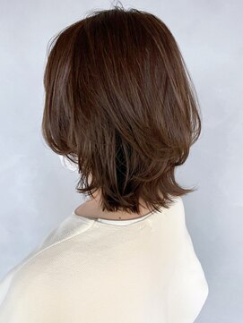 アイティーバイアルバム 八王子店(IT by ALBUM) プチウルフミディアム_ピンクブラウン切りっぱなしボブ_ba328331