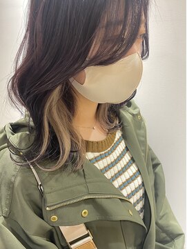 トリート 浦安店(TREAT) ラベンダー×ベージュイヤリングカラー_TREAT浦安