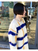 マメ(mame)&nbsp;short/リップライン/黒髪ショート