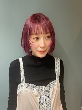 スイート(Suite) レイヤーボブ×シアーピンクカラー