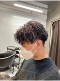 メンズカットメンズカラー波巻きパーマツイストスパイラルパーマ