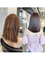 サロウィン 池袋(SALOWIN)&nbsp;【 before & after 】美髪縮毛矯正 × ナチュラルベージュ #167