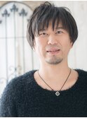 1分スタイリングのオーガニックカラーハンサムショートW上尾