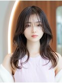 レイヤーカットくびれレイヤーくびれヘア韓国レイヤー艶髪