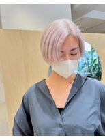 スタン 渋谷(Stam)&nbsp;ホワイトカラーハイトーンショートレイヤーケアブリーチ渋谷駅