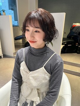 アム(amu) ゆるふわパーマ/前上がりボブ/内巻きBob/ボブパーマ/パーマボブ