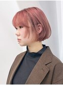 ミディアムショートボブ美髪顔周りレイヤー_ba536571