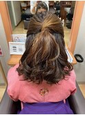 お嬢様ハーフアップ★結婚式 二次会 お呼ばれ ドレス20代30代