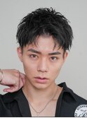渋谷スパイキーショート無造作パーマメンズショート