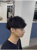 波巻きパーマ