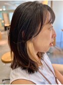 本八幡×小顔×インナーカラー×レイヤーミディ
