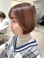 コンティロミー(CONTI ROMMY.) ミニマルボブ◎酸性ストレート髪質改善ヘーゼルブラウン☆本厚木