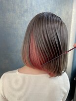 Lyuca 縮毛矯正×ブリーチ×髪質改善【1月5日NEW OPEN（予定）】 インナーカラー／ピンク/ボブ