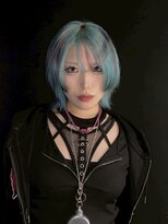 エゴ 池袋(EGO) ウルフカット ミントグリーン デザインカラー 顔周りレイヤー