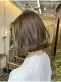 白髪ぼかし 脱白髪染め ハイライト ボブ 40代ヘア 30代ヘア 三宮