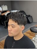 MEN’S/サーフカール/刈り上げセンターパート/表参道駅/青山