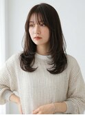 顔周りロングレイヤーカット大人可愛い新宿四ツ谷20代30代40代
