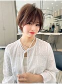 10代20代丸みくびれ束感ショートボブ