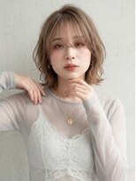 ヘアーメイクパウダー 天王寺寺田町店(Hair make powder) 大人可愛い20代30代40代小顔ウルフレイヤーボブグレージュ