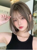 ロッソ 大橋店(Rosso)&nbsp;アッシュベージュのさらつやボブ【大橋】