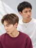 【白髪染め】メンズカットコース+カラー  [理容室/メンズカラー/眉毛］