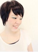 20代30代大人可愛い小顔ショートパーソナルショート艶感カラー