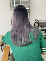 アル 心斎橋(alu)&nbsp;黒髪カタログ/小顔に見せるヘア/オリーブグレー