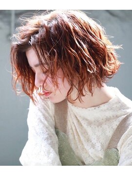 ラべリー 池袋(LOVELEY) トイプードルパーマ×オレンジブラウン　【池袋】