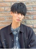 ソフトツイストパーマ無造作束感ショートレイヤーマッシュウルフ