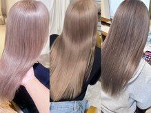 ブリーチした髪の毛も、カラーを繰り返した髪の毛も、専用の髪質改善でツヤツヤに♪