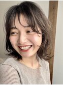 ニュアンスパーマ/ロブ/グレージュカラー/30代/代官山/中目黒