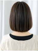 髪質改善アッシュブラック前下がり大人ボブn小山20代30代40代