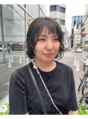 CAF FUKO オリーブグレージュ/レイヤーボブパーマ/大阪/心斎橋