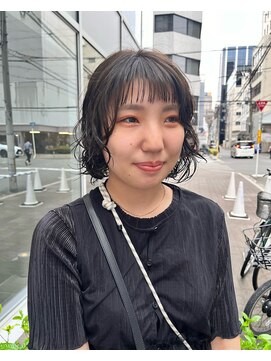 カフ(CAF) CAF FUKO オリーブグレージュ/レイヤーボブパーマ/大阪/心斎橋